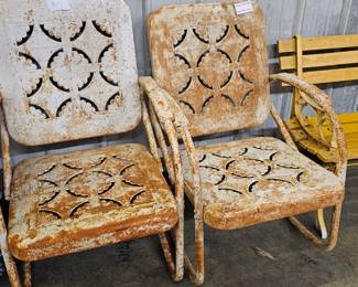 VINTAGE METAL PATIO CHAIRS
