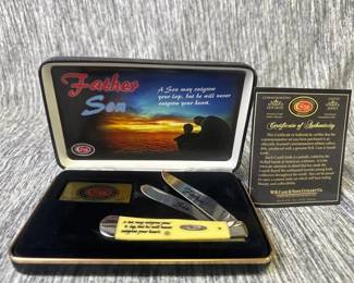 case pocket knife in tin
