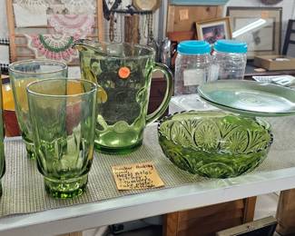 GREEN GLASSWARE