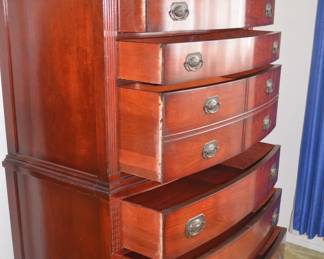 6 Drawer Mahogany Tall Dresser Chest
