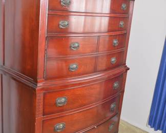 Mahogany Tall Chest of Drawer Armoire