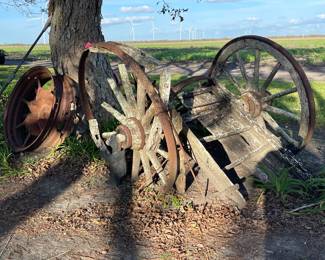 Old Wood Cart, Old Wheels