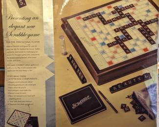 Vintage Deluxe Wooden Scrabble Board Game