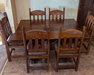 Barn Wood Dining Table and 6 Chairs