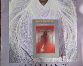 Black Elk Speaks and Shaman's Circle with Drawing by Frank Howell