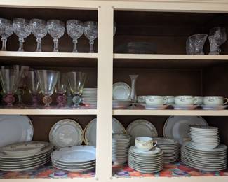 Limoges Porcelain, Assorted Vintage Crystal
