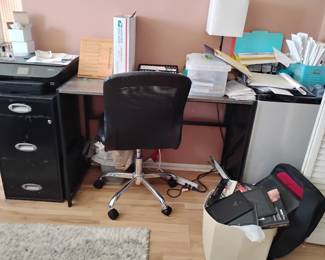 Office desk and laptop