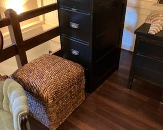 Nice Filing Cabinet and Rattan Storage Cube