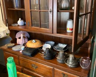 Cast Iron Pig Towel Racks and Cast Iron Horse Towel Racks on Maple Cabinet