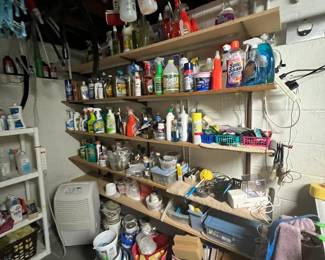 cleaning supplies galore