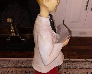 SUPER RARE 5 Piece Caroler Set By The Artistic Latex Form Company (ALFCO) From New Rochelle, NY. Early 1950s In Remarkable Condition For Their Age With Removeable Heads (Mold Stamps On The Back Neck) & Light Up Song Books).