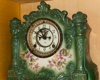 Antique Porcelain Clock (WORKS!)