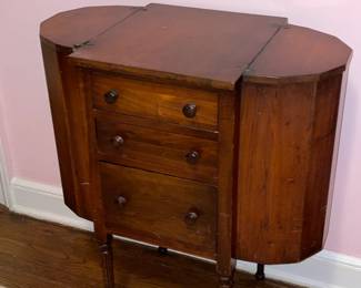 Antique Wooden Sewing Cabinet