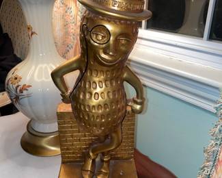 ORIGINAL Planters Peanuts Mr.Peanut Bar Advertising Statue Prototype W/ Plaque