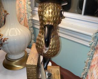 ORIGINAL Planters Peanuts Mr.Peanut Bar Advertising Statue Prototype W/ Plaque