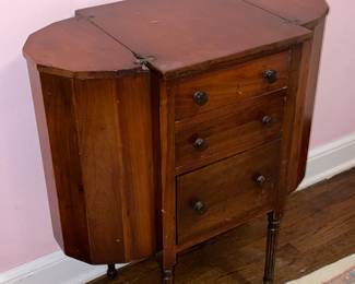 Antique Wooden Sewing Cabinet