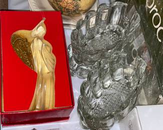 Gorham Crystal Angel Figurine W/ Box