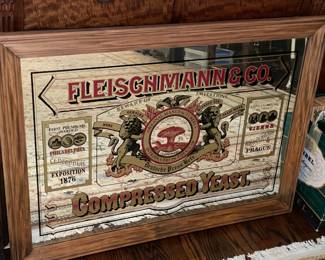 Vintage Fleischmann & Co. Framed Mirror (2 Available)