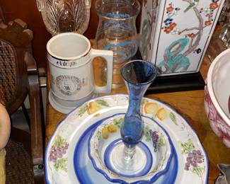 Fruit Motif Bowl & Platter Set