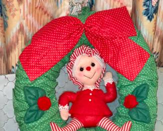 Vintage Handmade Christmas Wreath