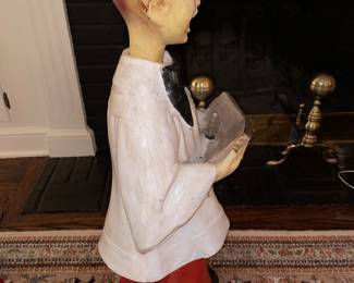 SUPER RARE 5 Piece Caroler Set By The Artistic Latex Form Company (ALFCO) From New Rochelle, NY. Early 1950s In Remarkable Condition For Their Age With Removeable Heads (Mold Stamps On The Back Neck) & Light Up Song Books).