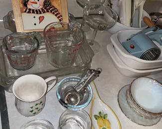 Assorted Kitchen Contents (Glassware, Coffee Mugs, China, Etc.)