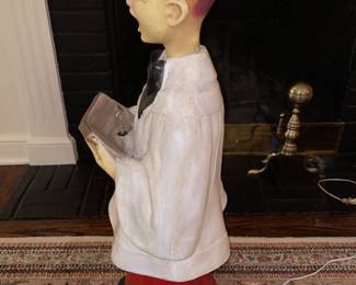 SUPER RARE 5 Piece Caroler Set By The Artistic Latex Form Company (ALFCO) From New Rochelle, NY. Early 1950s In Remarkable Condition For Their Age With Removeable Heads (Mold Stamps On The Back Neck) & Light Up Song Books).