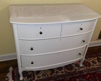 Antique Lowboy White Painted Dresser