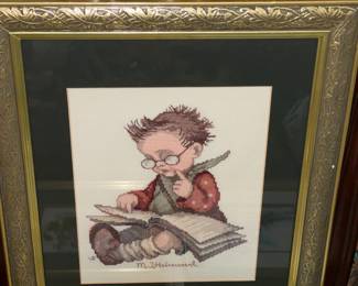 Framed Hummel Needlepoint Artwork
