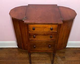 Antique Wooden Sewing Cabinet