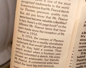 ORIGINAL Planters Peanuts Mr.Peanut Bar Advertising Statue Prototype W/ Plaque