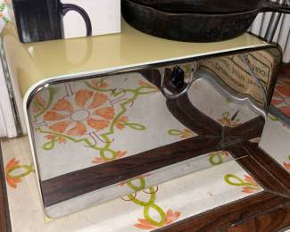 Vintage Chrome Front Bread Box