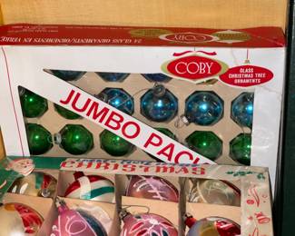 Antique Boxed Glass Ball Ornaments