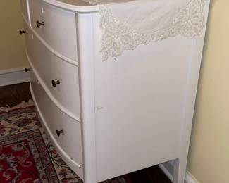 Antique Lowboy White Painted Dresser