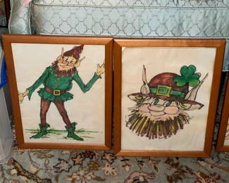 Framed Gnome/Pixie/Elf Artwork