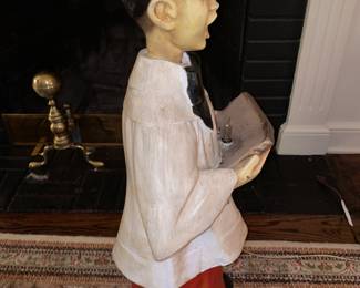 SUPER RARE 5 Piece Caroler Set By The Artistic Latex Form Company (ALFCO) From New Rochelle, NY. Early 1950s In Remarkable Condition For Their Age With Removeable Heads (Mold Stamps On The Back Neck) & Light Up Song Books).