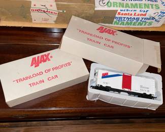Vintage Ajax Advertising Train Car