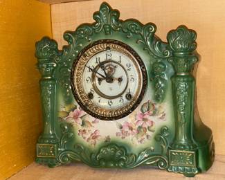 Antique Porcelain Clock (WORKS!)