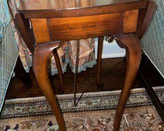 Vintage Wooden Table W/ Built In Lamp (2 Available)