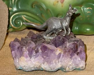 Amethyst Kangaroo Figurine