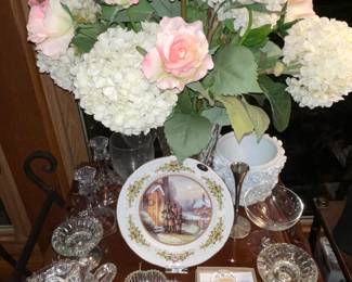 Floral Arrangement In Crystal Vase