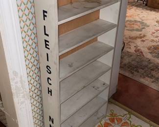 Antique Fleishmann's Wooden Grocery Store Display Shelf/Rack