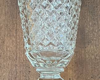Vintage Diamond Cut Pedestal Dish