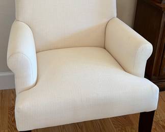 Dining Room w Rattan Base and Glass Top, 2 Arm Chairs and 4 Side Chairs