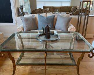 Iron and Glass Coffee Table 