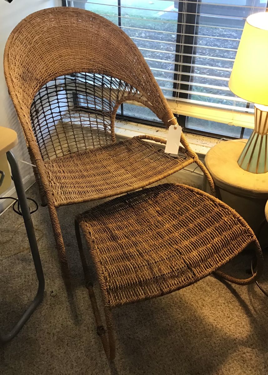 Hans Wegner? Mid Century Danish Modern Chair and Ottoman in Fabulous Condition. #1