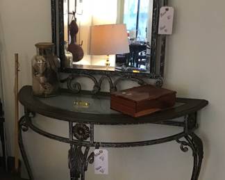 Hal Round Hall Table and Matching Mirror