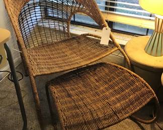 Hans Wegner? Mid Century Danish Modern Chair and Ottoman in Fabulous Condition. #1
