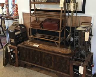 Chest, Bamboo Book Shelf, Wine Racks, etc...