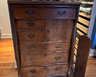 oak dresser with hat compartment
